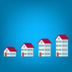 Increasing house prices. Real estate market