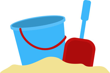 Beach Bucket and Shovel Illustration © Thomas
