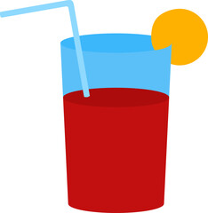 Iced Drink in Summer Illustration