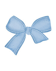 Watercolor cute bow illustration