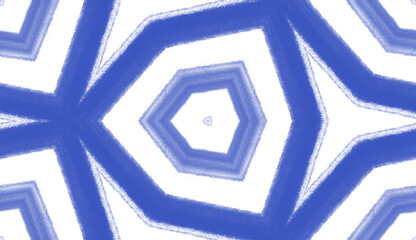 Geometric seamless pattern. Indigo symmetrical