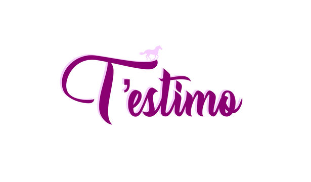 T&rsquo;estimo - I love you written in Catalan - Pink  color - background with hourse - image, poster, placard, banner, postcard, ticket.  png
,