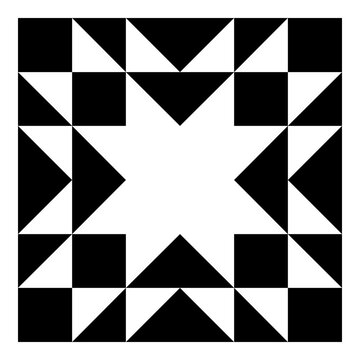 Barn quilt symbol icon 