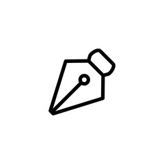 Pen tool icon. Simple style design course poster background symbol. Pen tool brand logo design element. Pen tool t-shirt printing. vector for sticker.