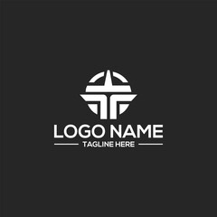 Naklejka premium modern TT logo designs