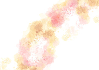 美しい水彩風の質感素材　透過PNG