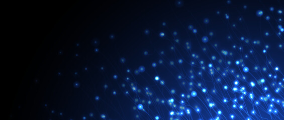 Neural network concept. Connected cells with links. High technology process. Abstract background