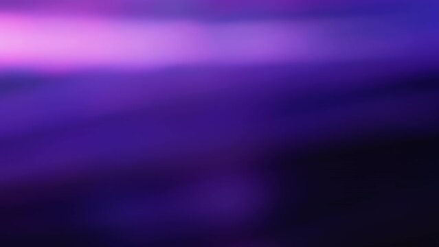 Neon lights background. Defocused glare. Glowing overlay. Purple shiny lens flare lines leaking on blurred surface slow motion.