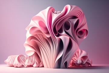 Abstract Symphony 3D Harmonizing Color, Form, and Movement in a Visual Composition AI Generated Illustration