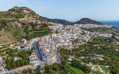 Naklejka premium Blick auf Frigiliana, Andalusien, Spanien 