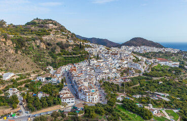 Naklejka premium Blick auf Frigiliana, Andalusien, Spanien 