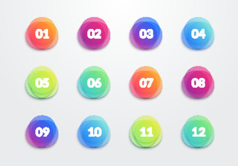 Colorful Glossy Bullet Point Icons