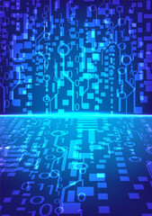 Technology of future background,artificial intelligence,hitech illustration