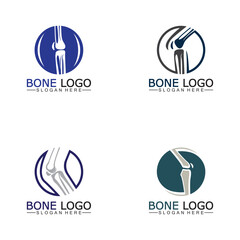 Bone logo vector template symbol.illustration of joint, knee. chiropractic logo