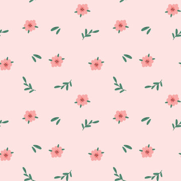 Gentle spring seamless pattern with flowers