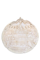  Last [Lord's] Supper icon cutout from mother-of-pearl (nacre)