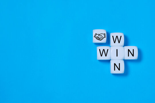 business collaboration strategy and win-win concept and copy space