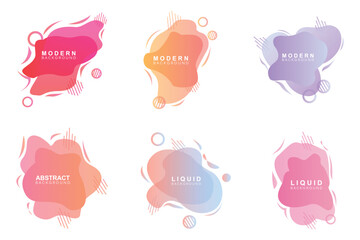 Liquid Background, Gradient Bubble Vector, Logo Template Banner And Abstract Wallpaper Poster