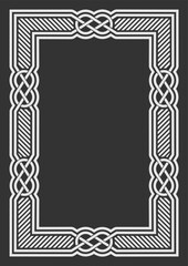 Vintage, Celtic Style frame isolated. Vector illustration