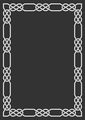 Vintage, Celtic Style frame isolated. Vector illustration