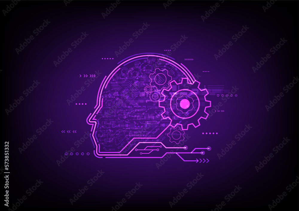 Poster abstract background future technology artificial intelligence robot learning imagination it has a br