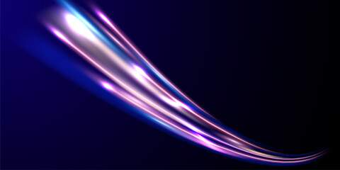 Beautiful abstract blue light line effect design vector illustration on black background vector illustration