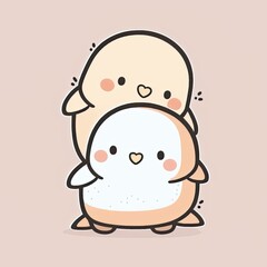 Fototapeta premium penguin cute Generative Ai