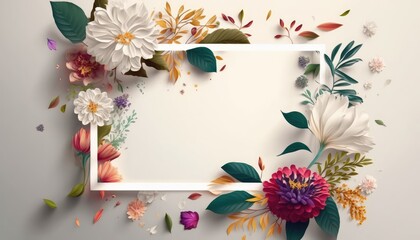 A Floral Border that Elevates Your Designs. Generative AI