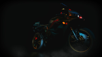 Fototapeta na wymiar Motorcycle, full engine, luxurious,