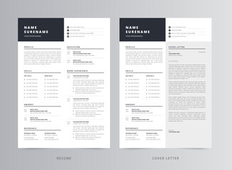 Resume Template, Professional Modern Resume Template, CV Template