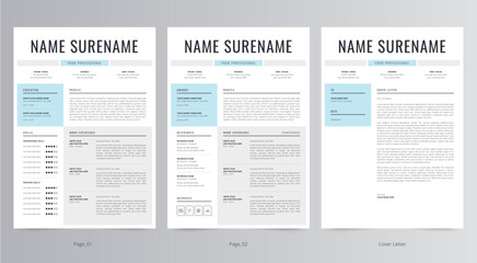 Resume Template, Professional Modern Resume Template, CV Template