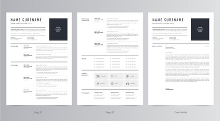 Resume Template, Professional Modern Resume Template, CV Template