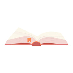 The book opened illustration on transparent background 02