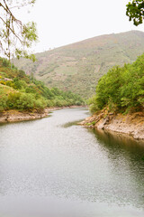 Point at the mouth of a river in a natural area