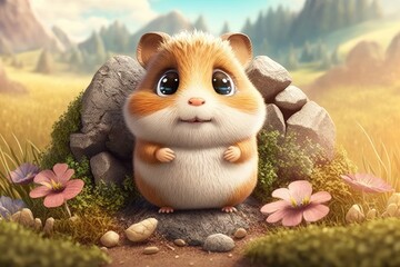  Cute Adorable Hamster Character