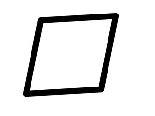 Rhombus outlined shape icon 