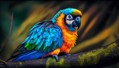 colorful ara bird