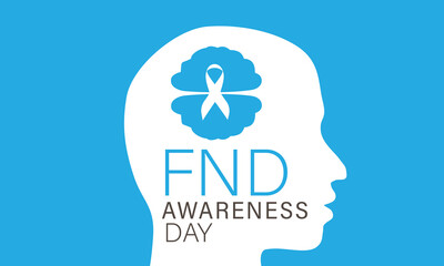 FND Awareness Day. Template for background, banner, card, poster 