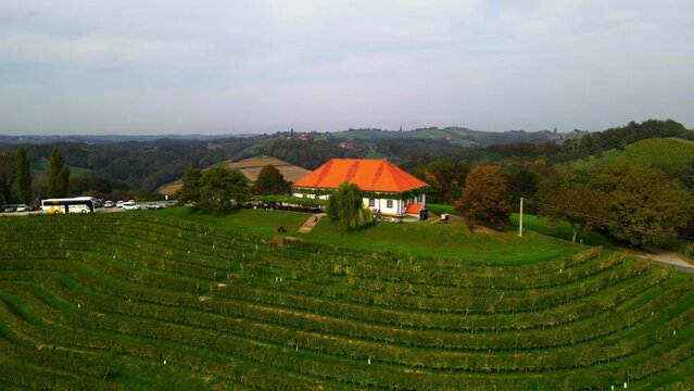 Malek is a charming wine cottage located in Svetinje, a small village in the northeastern part of Slovenia. This traditional cottage is surrounded by rolling hills and vineyards.