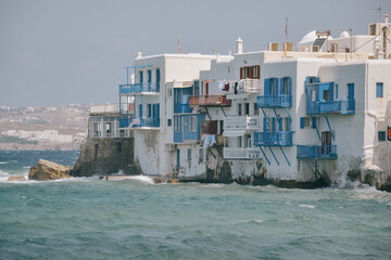 Mykonos, Greece. Jan 2013. view of village in island og Mykonos, Greece.