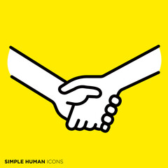 シンプルなハンドサイン　「握手」