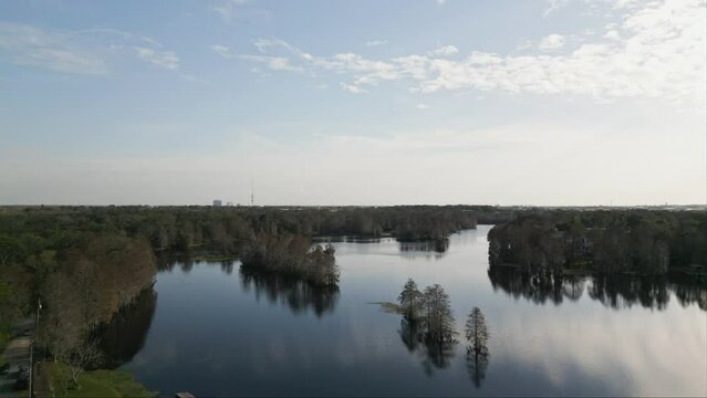 Stunning Hillsborough River In Heart Of Peaceful Green Nature, Florida
