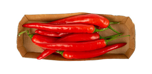 Red Hot Chili Peppers Isolated, Fresh Spicy Chilli Pepper