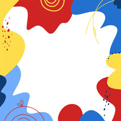 Bright abstract frame template for award, card, banner, label. Vector image.