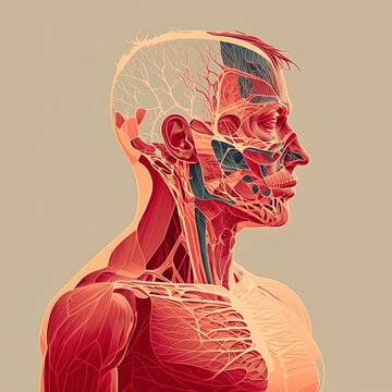 Human body, Head - Generative AI