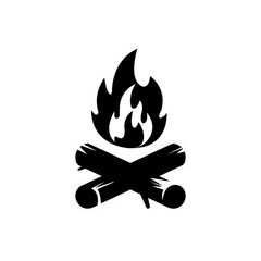 Bonfire. Simple vector icon. Bonfire logo template