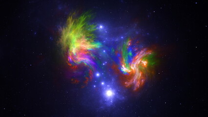Fototapeta premium Galaxy Space background universe magic sky nebula night purple cosmos. Cosmic galaxy wallpaper blue starry color star dust. Blue texture abstract galaxy infinite future dark deep light 3d render