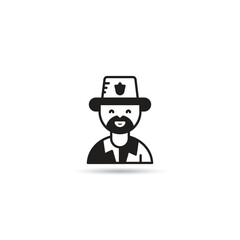 sheriff icon on white background
