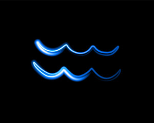 Obraz premium Vector isolated illustration of Aquarius zodiac sign.