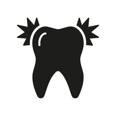 Toothache Silhouette Icon. Dentistry Symbol. Oral Healthcare Problem Glyph Pictogram. Dental Treatment Solid Sign. Teeth Pain. Tooth Ache, Sensitivity or Painful. Isolated Vector Illustration
